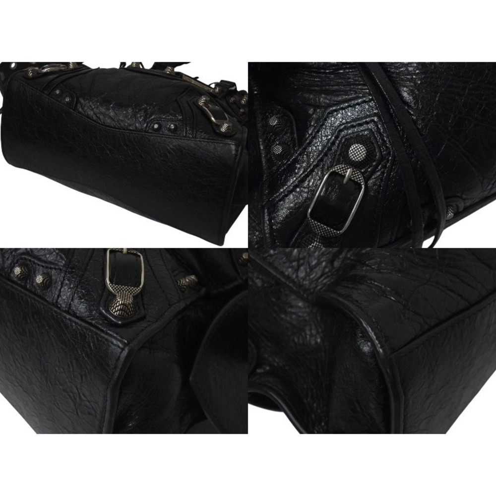 Balenciaga City Black Shoulder Cagoule XS Neo Handbag Bag Leather - Picture 6 of 8